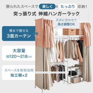 7日+5% ハンガーラック 2段 頑丈 おしゃ...の詳細画像1
