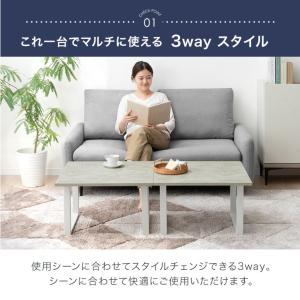 センターテーブル おしゃれ モルタル調 サイド...の詳細画像4