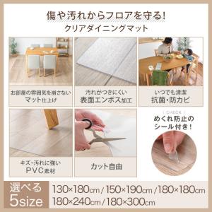 17日+5% ダイニングマット 透明 180×...の詳細画像2