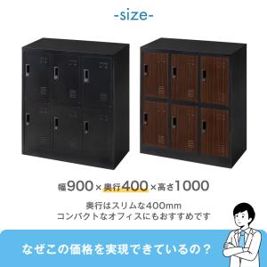 ロッカー 6人用 オフィス 更衣室 鍵付きロッ...の詳細画像4