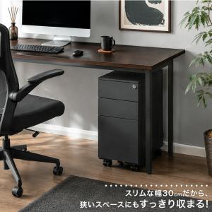 デスクワゴン 3段 キャスター付き 完成品 サ...の詳細画像3