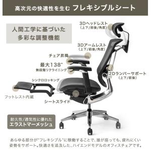 オフィスチェア リクライニング フットレスト ...の詳細画像1