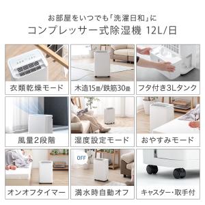 除湿機 衣類乾燥 コンプレッサー 30畳 12...の詳細画像1
