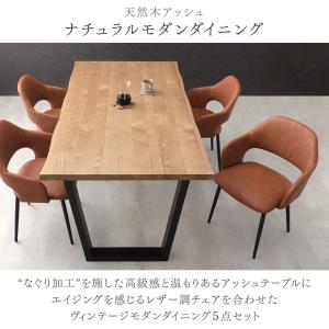 15日+5% ダイニングセット 4人 無垢 5...の詳細画像1