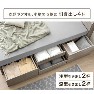 11日+5% ベッド セミダブル 収納 ベッド...の詳細画像5