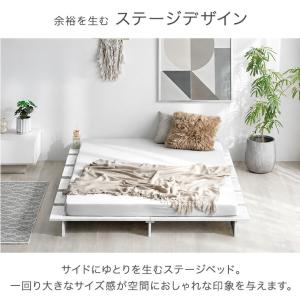 ベッド セミダブル ステージベッド ベッドフレ...の詳細画像2