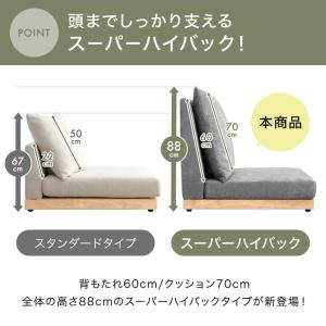 ソファ ハイバック 1人掛け 北欧 おしゃれ ...の詳細画像3