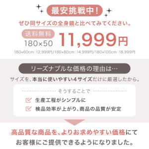 全身鏡 壁掛け 割れない 180 幅50 おし...の詳細画像2