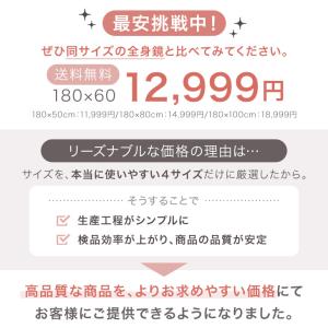 全身鏡 壁掛け 割れない 180 幅60 おし...の詳細画像2
