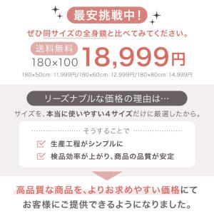 全身鏡 壁掛け 割れない 180 幅100 お...の詳細画像3