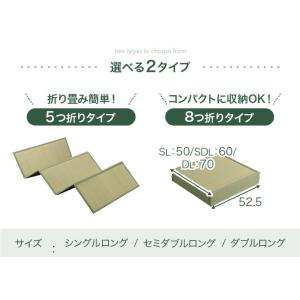 23日+5% 畳マット ダブル い草 5つ折り...の詳細画像1