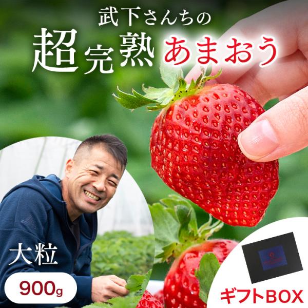 9日P15%〜 超完熟 あまおう 900g ギフトBOX 大粒 3L いちご 甘い 完熟 苺 イチゴ...