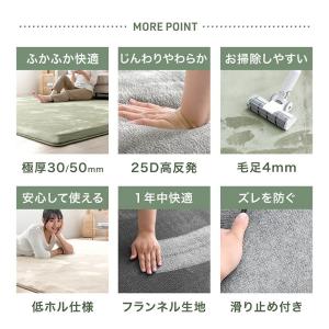 ラグ ラグマット カーペット 2畳 厚手 極厚...の詳細画像3