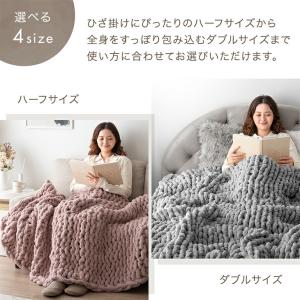 毛布 ハーフ 暖かい ブランケット 厚手 洗え...の詳細画像5