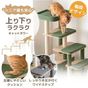 キャットタワー 大型猫用 猫タワー 木製 シニ...の詳細画像1