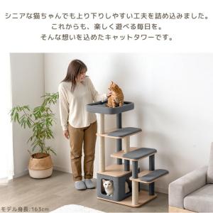 キャットタワー 大型猫用 猫タワー 木製 シニ...の詳細画像2