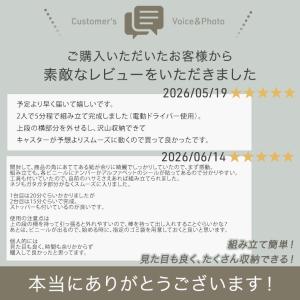 押し入れ 収納 キャスター 棚 2台セット 幅...の詳細画像1