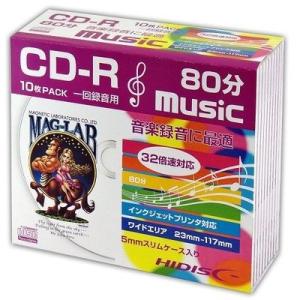 【納期目安：１週間】磁気研究所 HDCR80GMP10SC HIDISC CD-R 音楽用5mmスリムケース10P｜tantan