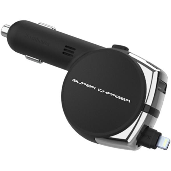 カシムラ KL 80 DC充電器 リール インジケーター 4.8A LN BK KL80