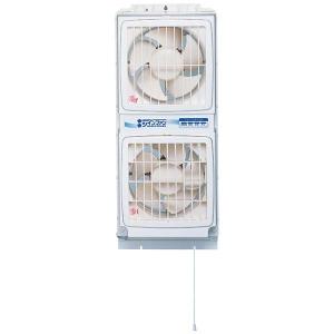 高須産業 FMT-200P 窓用換気扇(同時給排形)ウィンドウ ツインファン(引ヒモタイプ) (FMT200P)