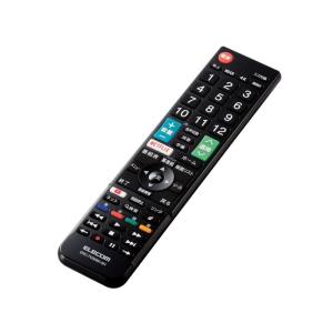 エレコム ERC-TV02BK-SH テレビリモコン シャープ アクオス対応 押しやすいボタン Netflix YouTube対応 ブラック｜tantan