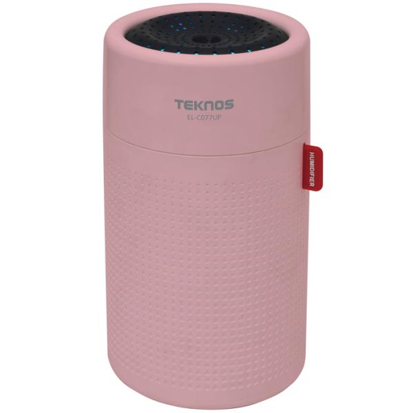 TEKNOS EL-C077UP USB充電式円筒形超音波加湿器 0.75L (ピンク) (ELC0...