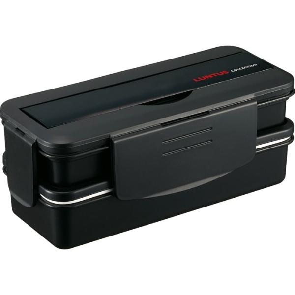 アスベル 4974908312366 Nランタス ランチボックス バッグ付 2段 870ml ブラッ...