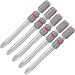 ベッセル NoDC5P2065D 片頭ビット ブレないビット 5本組 +2×65mm No.DC5P2065D