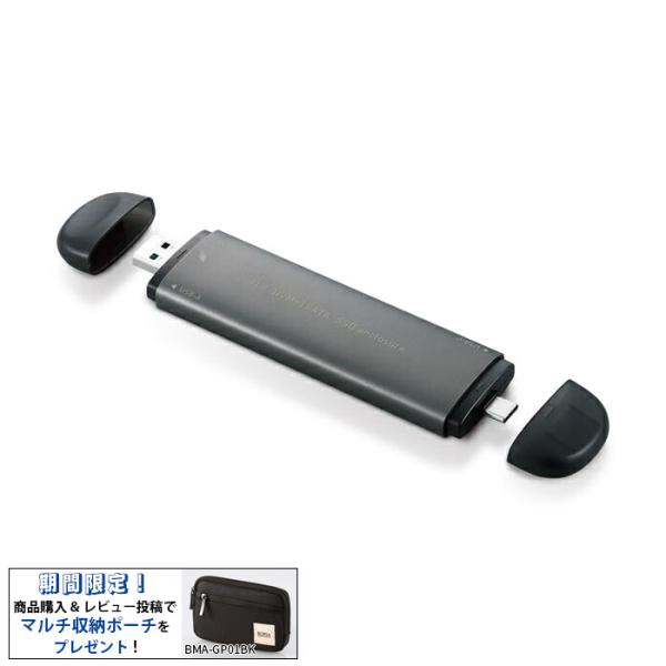 エレコム LGB PNVSUAC メール便での発送商品 SSDケース 2in1 タイプA タイプC ...