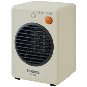 TEKNOS TS-301 静音DCモーター採用 ミニセラミックファンヒーター 300W(ホワイト) (TS301)｜tantan