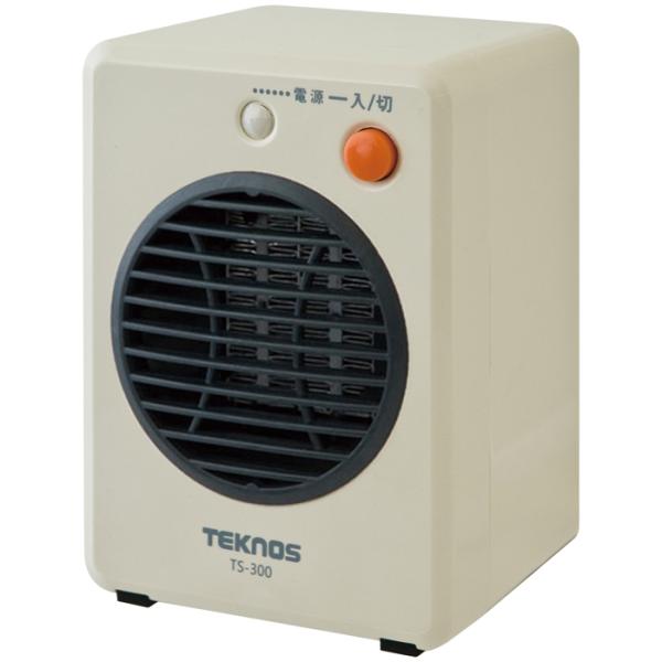 TEKNOS TS-301 静音DCモーター採用 ミニセラミックファンヒーター 300W(ホワイト)...