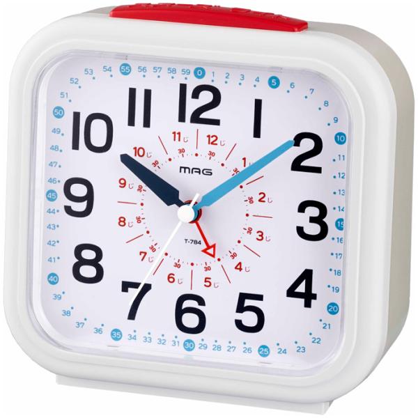 MAG T 784WH Z 知育目覚まし時計 おきてよ める