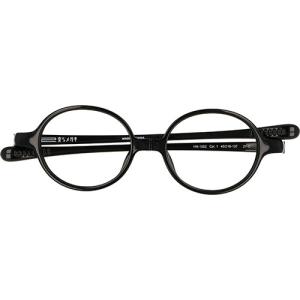 【納期目安：１週間】HM-1002-1+2.5 変なメガネ HM-1002 ファッション性のあるラウンド型 度数+2.5 ブラック ブラック (HM10021+2.5)｜tantan