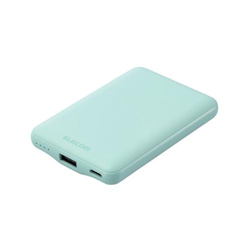 エレコム DE C45 5000GN メール便での発送商品 モバイルバッテリー 5000mAh 軽量...