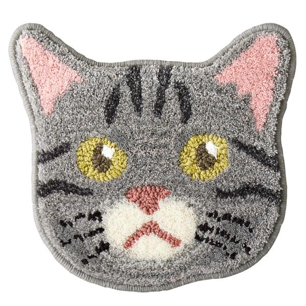 ホームテイスト SH 26 NYNK SABATR ネコ好きに嬉しいネコカオマット サバトラ SH2...