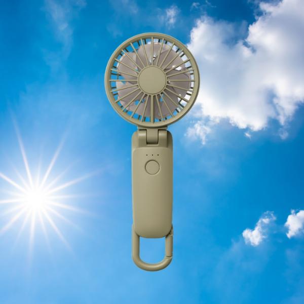 リズム 9ZF040RH05 Silky Wind Mobile 3.2 ハンディ扇風機 二重反転フ...