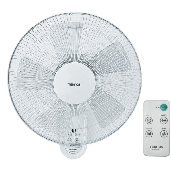 壁掛け扇風機 40cm 5枚羽根 メカ式 TEKNOS KI-W489R