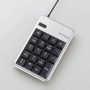 エレコム TK-TCM011SV テンキーボード Excel エクセル キーピッチ19mm キースト...