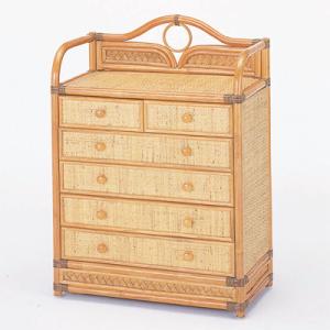 藤ラタン　チェスト　6段引き出し　カゴ収納家具　箪笥　整理棚 籐家具꧂ 6段ラタンチェスト 収納家具 ランドリーラック