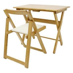ヤマソロ 40-734 便利デスク・イスセット 色:ナチュラル (40734)