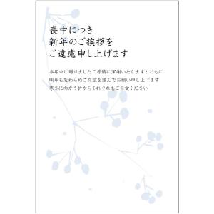 《私製 10枚》喪中はがき（花模様）横書きタイプ（No.824）《既製文章/切手なし/裏面印刷済み/郵便枠グレー》｜tantanjp