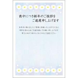 《官製 10枚》喪中はがき（マーガレット）横書きタイプ（No.858）《既製文章/63円切手付ハガキ/胡蝶蘭切手/裏面印刷済み》