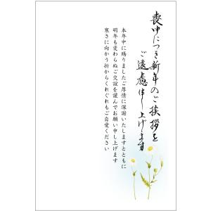 《官製 10枚》喪中はがき（マーガレット）縦書きタイプ（No.863）《既製文章/63円切手付ハガキ/胡蝶蘭切手/裏面印刷済み》｜tantanjp