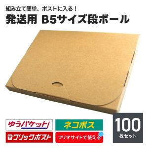 1枚あたり38円 発送用 段ボール 100枚セット B5サイズ 厚み2cm ネコポス クリックポスト ゆうパケット メール便 対応 スリム ダンボール箱 梱包 軽量 郵便 安い｜TANTO BAZAR