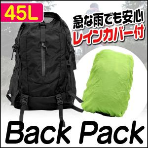 【非公開】バックパック 45L リュックサック 登山用品 大容量 メンズ レディース アウトドア 防災 山登り トレッキング レインカバー付 口コミ 高評価