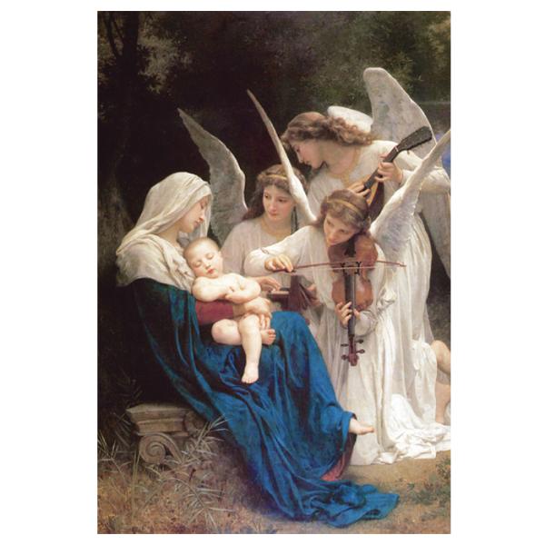 ポストカード 天使の歌 ブグロー 世界の名画 絵画 おしゃれ 絵はがき 絵ハガキ メッセージカード ...