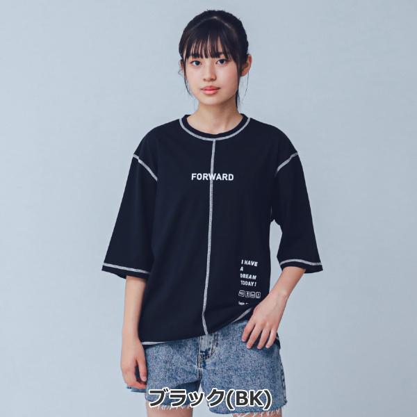 子供服 男の子 女の子 半袖Tシャツ JEANS-b ジーンズベー ステッチ配色Tシャツ 半袖Tシャ...