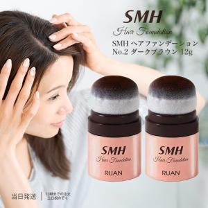 SMH ヘアファンデーション No.2 ダークブラウン ヘアケア 12g 2個