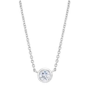 【コストコ】14K ホワイトゴールド 0.14カラット ラウンドカット ネックレス