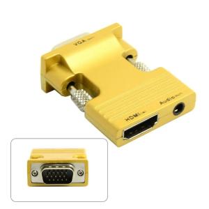 iFormosa HDMI to VGA アダプター 音声出力機能付 3.5mm音声ケーブル付 イエロー IF-H2V-YW｜taobaonotatsujinpro
